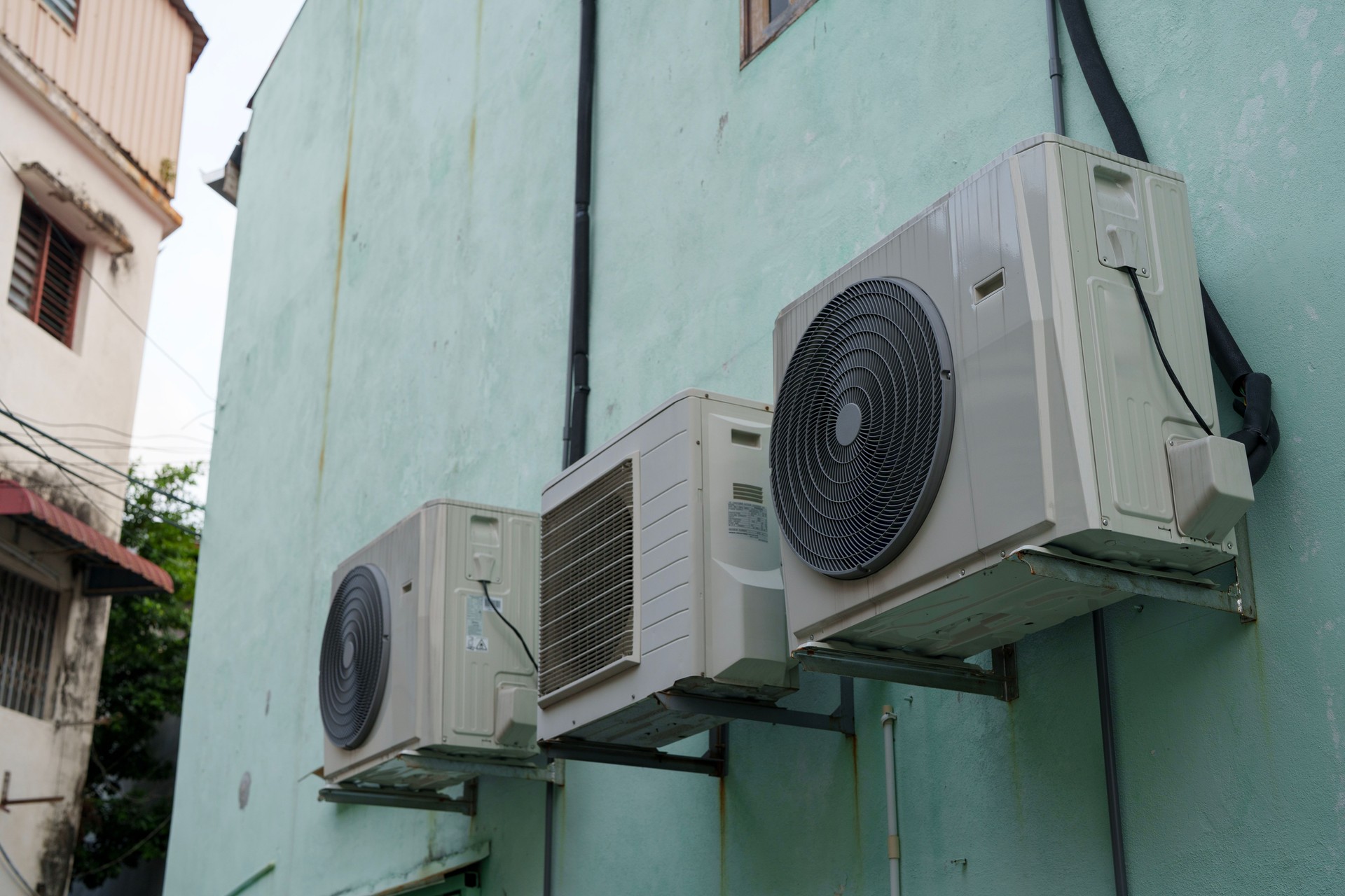 Outdoor Air Conditioning Units on Building Wall